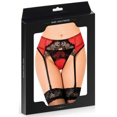 Set Portjartiera si Bikini Paris Hollywood - Rosu