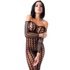 Bodystocking Plasa One Touch Rimes - Negru
