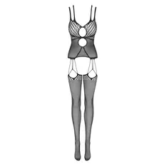 Bodystocking Plasa Obsessive N117 - Negru