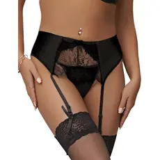 Set Portjartiera si Bikini Paris Hollywood - Negru