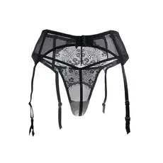 Set Portjartiera si Bikini Paris Hollywood - Negru