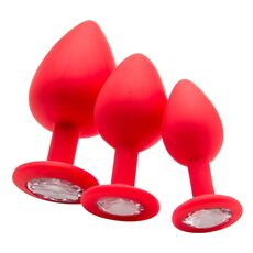 Butt Plug OUCH, Extra Large Diamond, Rosu#