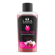 Gel pentru masaj comestibil cu efect de incalzire, Luxuria, Voluptas Cherry, aroma cirese, 100 ml#