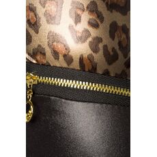 Pantaloni Wetlook Leopard cu Fermoare Decorative Atixo