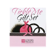 Set cadou erotic LoversPremium Tickle Me – Roz – Catuse, masca si pana