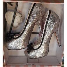 Pantofi cu toc Princess Heels Woman Shoes, Leg Avenue - Argintiu