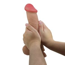Dildo Ultrarealistic Sliding Skin Baile, TPR, flexibil, [26cm x 5.5cm]
