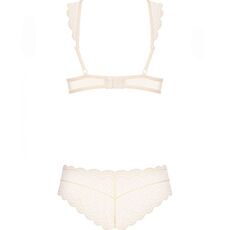 Sutien si chilot Obsessive 857 crem – lenjerie pentru femei