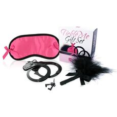Set cadou erotic LoversPremium Tickle Me – Roz – Catuse, masca si pana