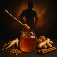 Miere Afrodisiaca Vital Honey – Borcan 240g – Energie, Potenta si Vitalitate Naturala - vedere laterala