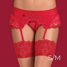 Set Portjartier si Bikini Obsessive 853 - Rosu