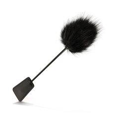 Fluffy Tickler si Bici Negru, Easytoys, Fetish Collection, dubla placere, piele, 39 cm