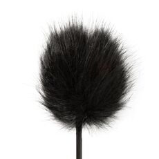 Fluffy Tickler si Bici Negru, Easytoys, Fetish Collection, dubla placere, piele, 39 cm