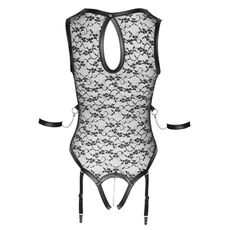 Body Dantela Cottelli Bondage - Negru - detaliu finisaj
