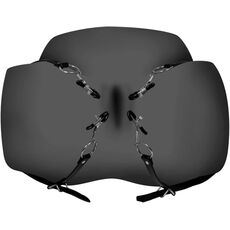 Cleme Labia Spreader with Clamps, Ouch! - Negru