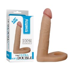 Dildo Anal TPR Lovetoy - The Ultra Soft Double - 16 cm - vedere frontala