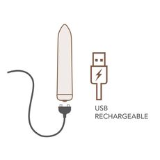 Vibrator RO 90, Rocks-Off, Glont Reincarcabil USB, Golden Rose, 16 Vibratii