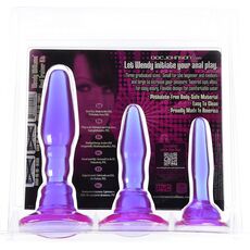 Doc Johnson - Wendy Williams Anal Trainer Kit - 3 Anal Plugs - Graduated Anal Training System - Purple