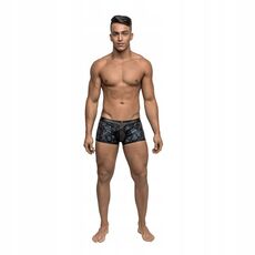 Pantaloni scurti,Male Power,Strappy Short, Blue/Black, detalii din piele