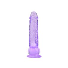 Dildo Loving Joy, cu testicule, Violet, 20 cm
