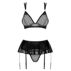 Set Lenjerie Intima Iris Obsessive - Negru