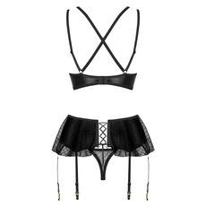 Set Lenjerie Intima Iris Obsessive - Negru
