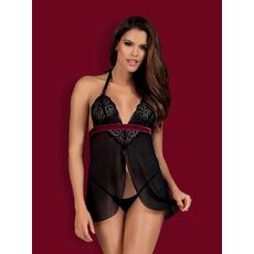 Babydoll Sexi Obsessive Rossita - Negru