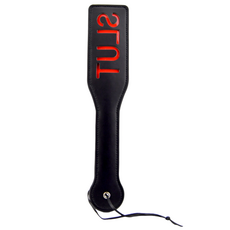 ​Padela Bound to Please Slut Spanking Paddle, piele neagra