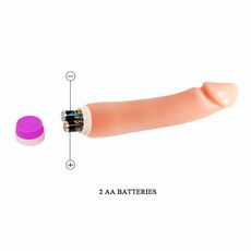 ​Vibrator Realist Multiviteza Flexibil, Waves of Pleasure, 24,5 cm