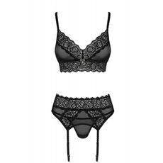 Set Lenjerie Intima Reina Obsessive - Negru