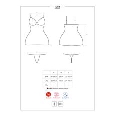 Set BabyDoll si Bikini Obsessive Tulia - Negru