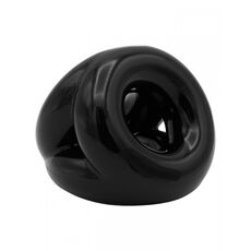 Inel Penis, Push Energy Balls - Triple Cage, negru, silicon