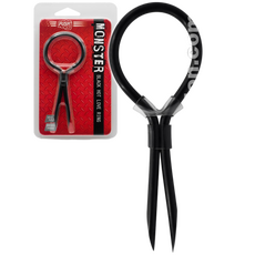 Inel Penis, Push Monster - Black Hot Love Ring - Negru, reglabil