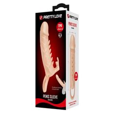 Prelungitor penis cu tepi, Extended Sleeve, Emmitt Flesh, 16 cm
