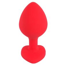 Dop anal You2Toys, silicon, decorativ cu inima, transparent - [7,9cm x 3,5cm]
