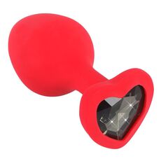 Dop anal You2Toys, silicon, decorativ cu inima, transparent - [7,9cm x 3,5cm]