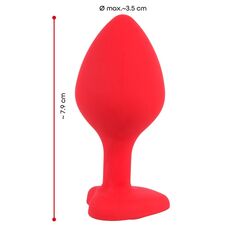Dop anal You2Toys, silicon, decorativ cu inima, transparent - [7,9cm x 3,5cm]