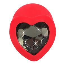 Dop anal You2Toys, silicon, decorativ cu inima, transparent - [7,9cm x 3,5cm]
