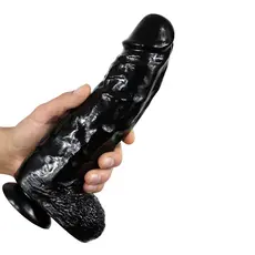Dildo XXL, Icon Brands "Big Black Giant" 25 cm - Negru