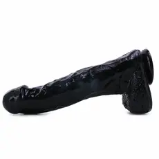 Dildo XXL, Icon Brands "Falcon Big Black Cock Twizted" 30,5 cm - Negru