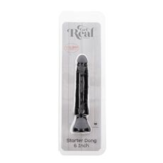 Dildo Negru Toy Joy, Dong Starter, TPE, 16 cm