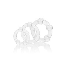 Set 3 inele penis, CalExotics, Island Rings, transparente