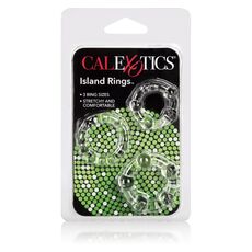 Set 3 inele penis, CalExotics, Island Rings, transparente