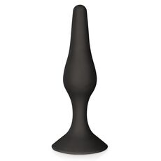 Plug Anal cu Ventuză Negru, Glamy, 11,5 cm, negru, (S)