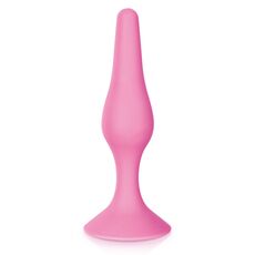 Plug Anal cu Ventuză Negru, Glamy, 12,5 cm, roz, (M)
