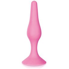Plug Anal cu Ventuză Negru, Glamy, 15 cm, roz, (L)
