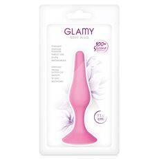 Plug Anal cu Ventuză Negru, Glamy, 11,5 cm, roz, (S)