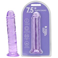Dildo Loving Joy, cu ventuza, violet, 19 cm