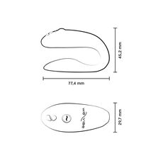 Vibrator Cupluri We-Vibe »Sync Go« Violet, Tester - dimensiuni complete