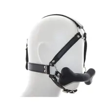 Harness Masca Head Harness + Ring Gag Calus forma de os de catel